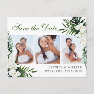 Carte Postale Orchid Bohemian Floral Wedding Enregistrer La Date