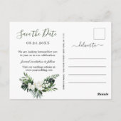 Carte Postale Orchid Bohemian Greenery Mariage Enregistrer La Da (Dos)