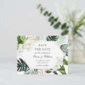 Carte Postale Orchid Bohemian Greenery Mariage Enregistrer La Da (Debout devant)