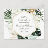 Carte Postale Orchid Bohemian Greenery Mariage Enregistrer La Da (Devant)