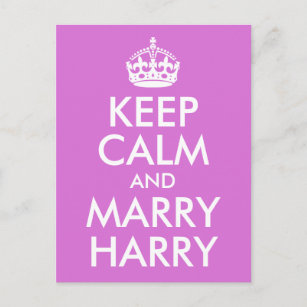 Carte Postale Orchid Garder le calme et épouser Harry