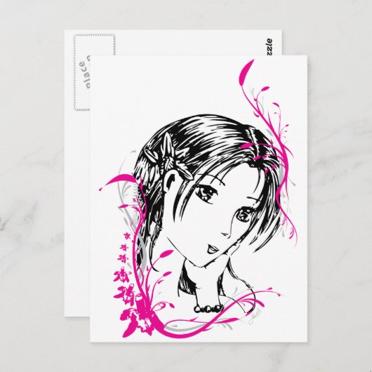 Carte postale - Orchidée (Devant / Derrière)