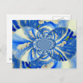 Carte Postale Orchidée Aquarelle peinture, brise, Nuages Mandala (Devant / Derrière)