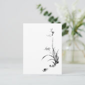Carte Postale Orchidée chinoise - bw (Debout devant)