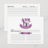 Carte Postale Orchidée Outils de cuisine Fête des mariées Recett (Devant / Derrière)