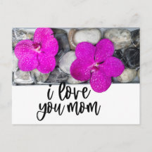 Orchidée pourpre Je t'aime Maman pour Maman