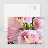 Carte Postale Orchidée rose (Devant / Derrière)