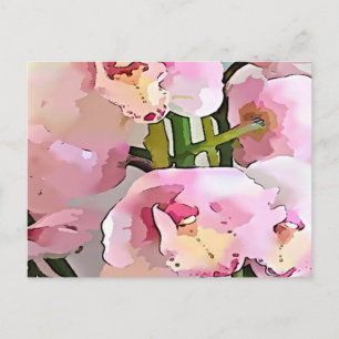 Carte Postale Orchidée rose