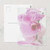 Carte Postale Orchidée rose | Bonne fête des mères (Devant / Derrière)
