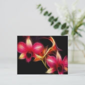 Carte Postale Orchidée rose de Fractalius (Debout devant)