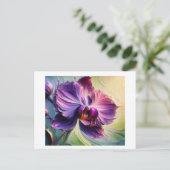 Carte Postale Orchidée violette en fleurs #2, (Debout devant)