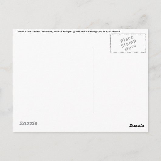 Carte Postale Orchidées (Dos)