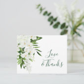 Carte Postale Orchidées blanches élégantes Merci pour le mariage (Debout devant)