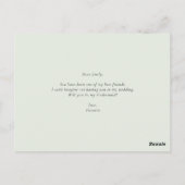 Carte Postale Orchidées Blanches Et Kumquats Serez-Vous Ma Serve (Dos)