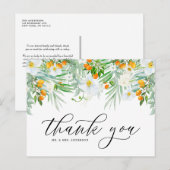 Carte Postale Orchidées blanches et Merci tropical de Kumquat (Devant / Derrière)