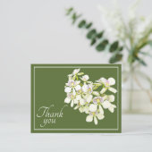 Carte Postale Orchidées blanches Merci Arrière - plan vert (Debout devant)