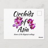 Carte Postale Orchidées d'Asie (Dos)