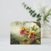 Carte postale Orchidées et colibris (Debout devant)