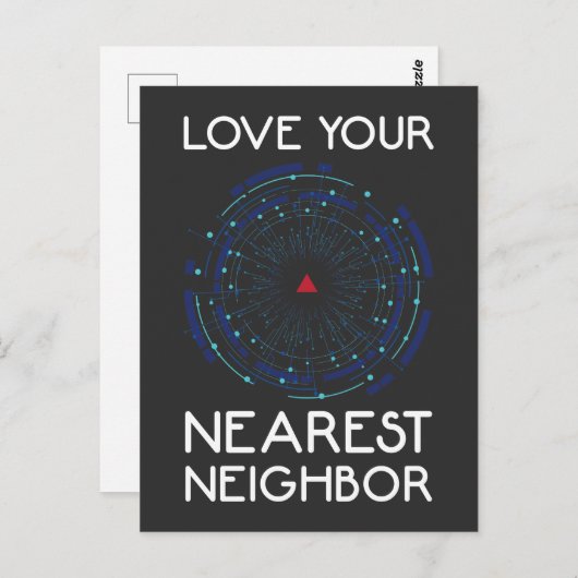 Carte Postale Ordinateur Apprentissage Algorithme Voisin le plus (Devant / Derrière)