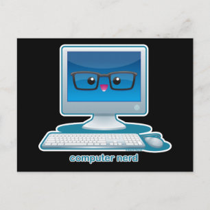 Carte Postale Ordinateur Nerd
