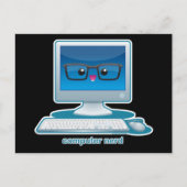 Carte Postale Ordinateur Nerd (Devant)