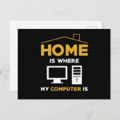 Carte Postale Ordinateur Pc Nerd Dire Drôle Cadeau (Devant / Derrière)