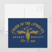 Carte Postale Ordre du PHOENIX Société secrète Graphique (Devant / Derrière)