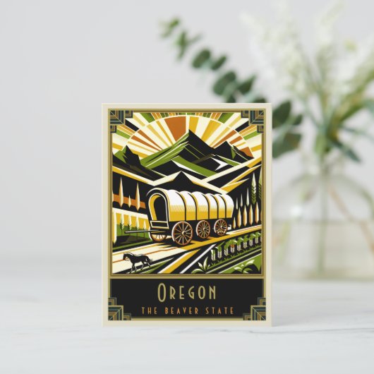 Carte Postale Oregon | Art déco (Debout devant)