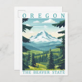 Carte Postale Oregon Beaver State USA Travel Place (Devant / Derrière)