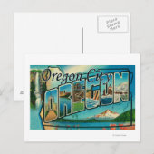 Carte Postale Oregon City, OregonGrandes lettres ScènesVille, OU (Devant / Derrière)
