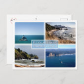 Carte Postale Oregon - Ecola State Park Forset - (Devant / Derrière)