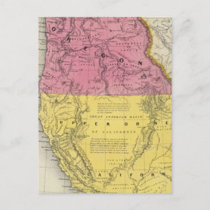 Carte Postale Oregon et Haute-Californie