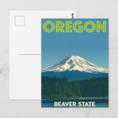 Carte Postale Oregon État du Castor (Devant / Derrière)