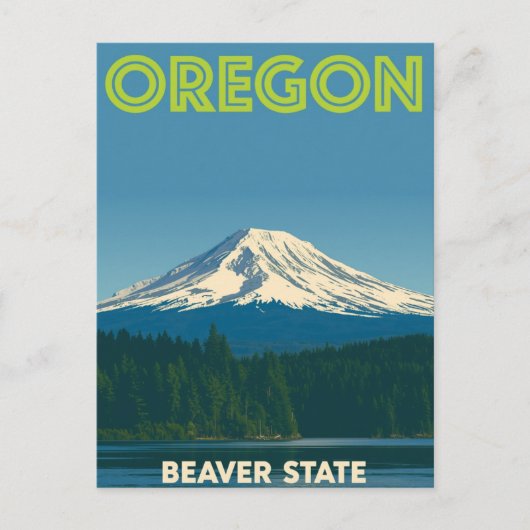 Carte Postale Oregon État du Castor (Devant)