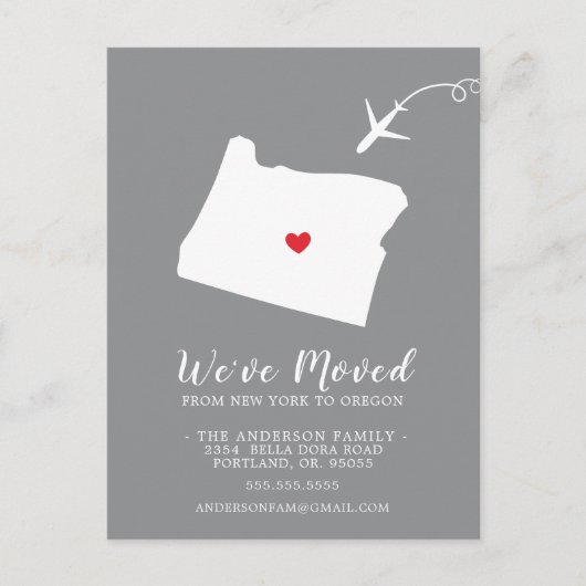 Carte postale OREGON Faire-part mobile (Devant)