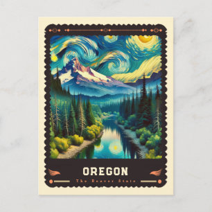 Carte Postale Oregon Inspiré de Vincent Van Gogh
