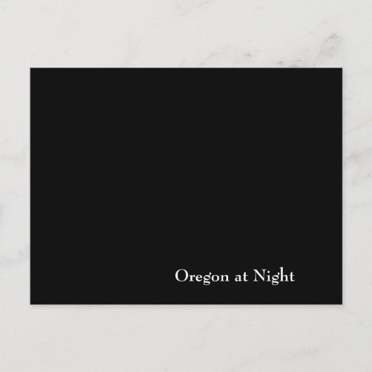 Carte Postale Oregon la nuit (Devant)