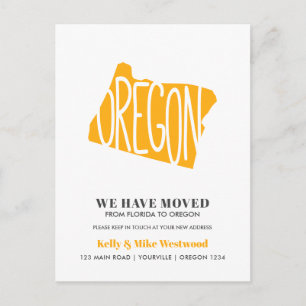 Carte Postale OREGON Nous avons déplacé Nouvelle adresse Nouveau