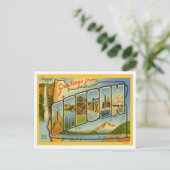Carte Postale Oregon Salutations Des États-Unis (Debout devant)