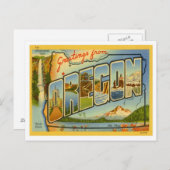 Carte Postale Oregon Salutations Des États-Unis (Devant / Derrière)