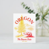 Carte Postale Oregon The Beaver State Est. 1859 (Debout devant)