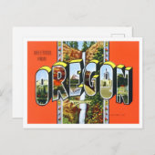 Carte postale Oregon Vintage Big Letters (Devant / Derrière)