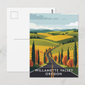 Carte Postale Oregon Willamette Valley Travel (Devant / Derrière)