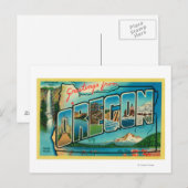 Carte Postale OregonGrandes lettres Scènes 2 (Devant / Derrière)