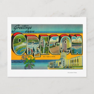 Carte Postale OregonGrandes lettres Scènes 3