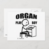 Carte Postale Organ Play Boy (Devant / Derrière)