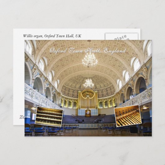 Carte Postale Organe d'Oxford (Devant / Derrière)