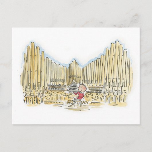 Carte Postale Organiste (Devant)