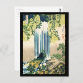 Carte Postale Oriental Painting Waterfall Above Shack (Devant / Derrière)
