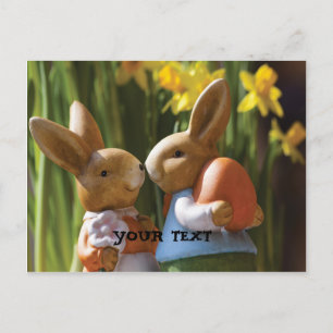 Carte postale orientale mignonne avec lapins